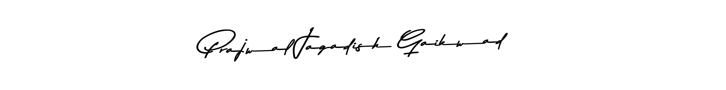 The best way (Asem Kandis PERSONAL USE) to make a short signature is to pick only two or three words in your name. The name Prajwal Jagadish Gaikwad include a total of six letters. For converting this name. Prajwal Jagadish Gaikwad signature style 9 images and pictures png