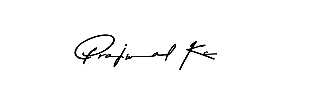 Make a beautiful signature design for name Prajwal Kc. With this signature (Asem Kandis PERSONAL USE) style, you can create a handwritten signature for free. Prajwal Kc signature style 9 images and pictures png