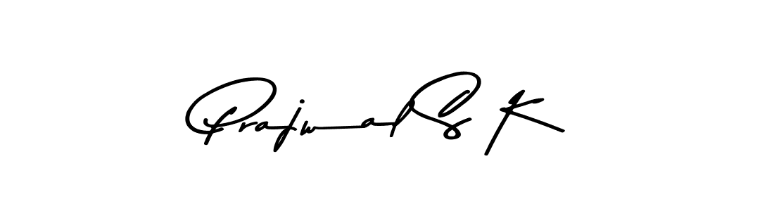 How to make Prajwal S K signature? Asem Kandis PERSONAL USE is a professional autograph style. Create handwritten signature for Prajwal S K name. Prajwal S K signature style 9 images and pictures png