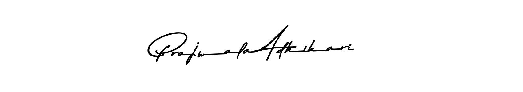 Create a beautiful signature design for name Prajwala Adhikari. With this signature (Asem Kandis PERSONAL USE) fonts, you can make a handwritten signature for free. Prajwala Adhikari signature style 9 images and pictures png