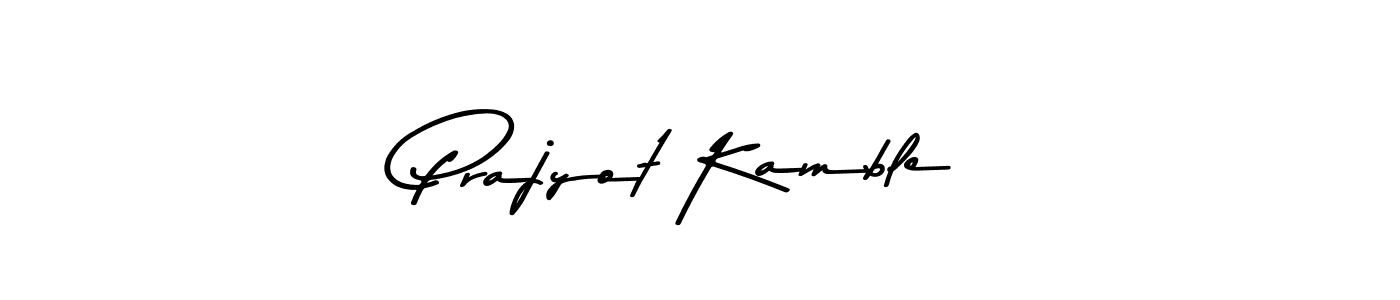Make a beautiful signature design for name Prajyot Kamble. With this signature (Asem Kandis PERSONAL USE) style, you can create a handwritten signature for free. Prajyot Kamble signature style 9 images and pictures png