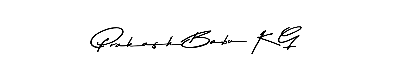 Prakash Babu K G stylish signature style. Best Handwritten Sign (Asem Kandis PERSONAL USE) for my name. Handwritten Signature Collection Ideas for my name Prakash Babu K G. Prakash Babu K G signature style 9 images and pictures png