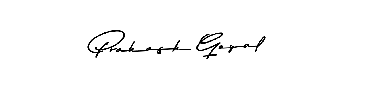 Design your own signature with our free online signature maker. With this signature software, you can create a handwritten (Asem Kandis PERSONAL USE) signature for name Prakash Goyal. Prakash Goyal signature style 9 images and pictures png