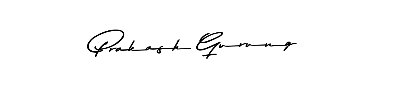How to make Prakash Gurung name signature. Use Asem Kandis PERSONAL USE style for creating short signs online. This is the latest handwritten sign. Prakash Gurung signature style 9 images and pictures png