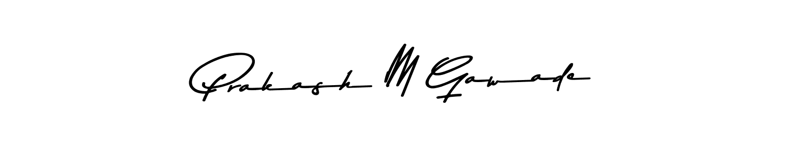 Use a signature maker to create a handwritten signature online. With this signature software, you can design (Asem Kandis PERSONAL USE) your own signature for name Prakash M Gawade. Prakash M Gawade signature style 9 images and pictures png