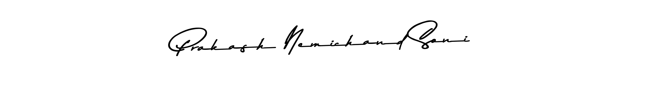 Make a beautiful signature design for name Prakash Nemichand Soni. With this signature (Asem Kandis PERSONAL USE) style, you can create a handwritten signature for free. Prakash Nemichand Soni signature style 9 images and pictures png