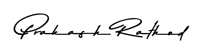 A classic penmanship look for Prakash Rathod. The Asem Kandis PERSONAL USE font brings timeless elegance and confidence to every signed document. Prakash Rathod signature style 9 images and pictures png