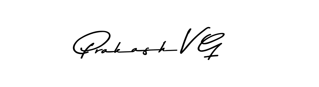 Make a beautiful signature design for name Prakash V G. With this signature (Asem Kandis PERSONAL USE) style, you can create a handwritten signature for free. Prakash V G signature style 9 images and pictures png