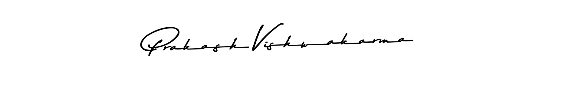 How to make Prakash Vishwakarma name signature. Use Asem Kandis PERSONAL USE style for creating short signs online. This is the latest handwritten sign. Prakash Vishwakarma signature style 9 images and pictures png