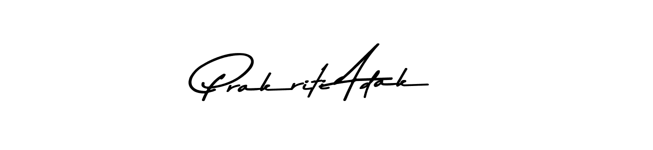 Design your own signature with our free online signature maker. With this signature software, you can create a handwritten (Asem Kandis PERSONAL USE) signature for name Prakriti Adak. Prakriti Adak signature style 9 images and pictures png