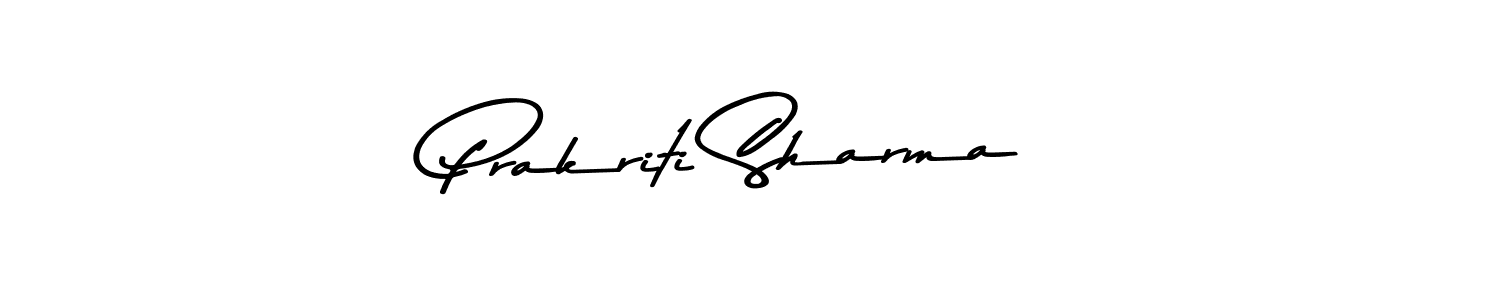 How to make Prakriti Sharma name signature. Use Asem Kandis PERSONAL USE style for creating short signs online. This is the latest handwritten sign. Prakriti Sharma signature style 9 images and pictures png