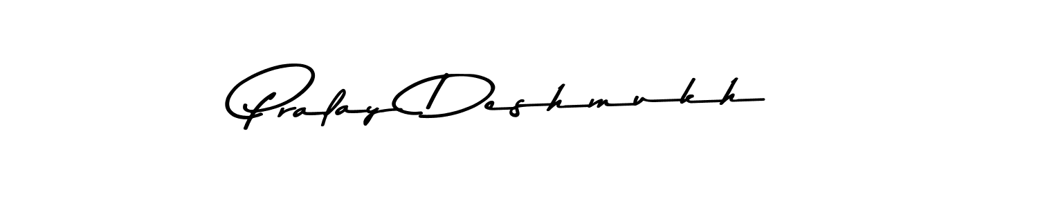 Design your own signature with our free online signature maker. With this signature software, you can create a handwritten (Asem Kandis PERSONAL USE) signature for name Pralay Deshmukh. Pralay Deshmukh signature style 9 images and pictures png