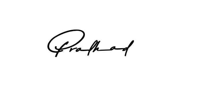 Design your own signature with our free online signature maker. With this signature software, you can create a handwritten (Asem Kandis PERSONAL USE) signature for name Pralhad. Pralhad signature style 9 images and pictures png