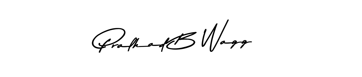 Pralhad B Wagg stylish signature style. Best Handwritten Sign (Asem Kandis PERSONAL USE) for my name. Handwritten Signature Collection Ideas for my name Pralhad B Wagg. Pralhad B Wagg signature style 9 images and pictures png