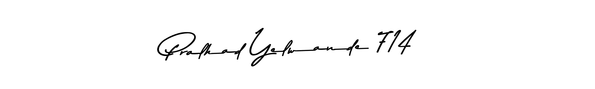 Design your own signature with our free online signature maker. With this signature software, you can create a handwritten (Asem Kandis PERSONAL USE) signature for name Pralhad Yelwande 714. Pralhad Yelwande 714 signature style 9 images and pictures png