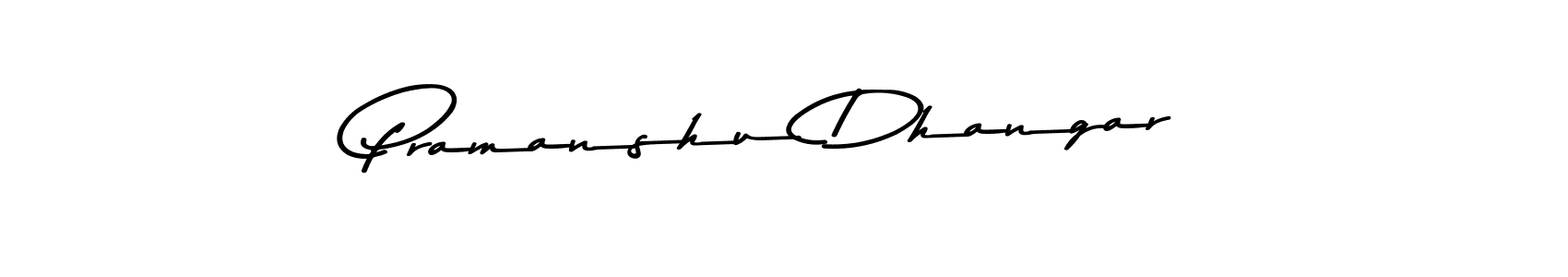 The best way (Asem Kandis PERSONAL USE) to make a short signature is to pick only two or three words in your name. The name Pramanshu Dhangar include a total of six letters. For converting this name. Pramanshu Dhangar signature style 9 images and pictures png