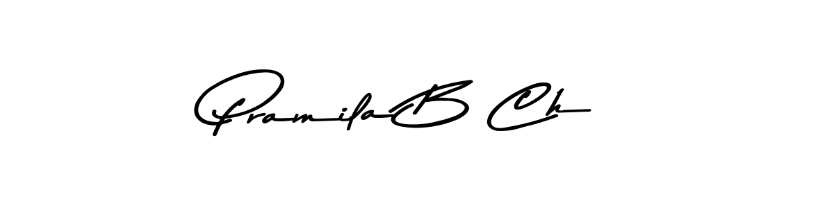 Create a beautiful signature design for name Pramila B Ch. With this signature (Asem Kandis PERSONAL USE) fonts, you can make a handwritten signature for free. Pramila B Ch signature style 9 images and pictures png