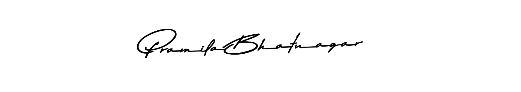 Make a beautiful signature design for name Pramila Bhatnagar. With this signature (Asem Kandis PERSONAL USE) style, you can create a handwritten signature for free. Pramila Bhatnagar signature style 9 images and pictures png