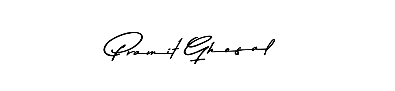 Create a beautiful signature design for name Pramit Ghosal. With this signature (Asem Kandis PERSONAL USE) fonts, you can make a handwritten signature for free. Pramit Ghosal signature style 9 images and pictures png