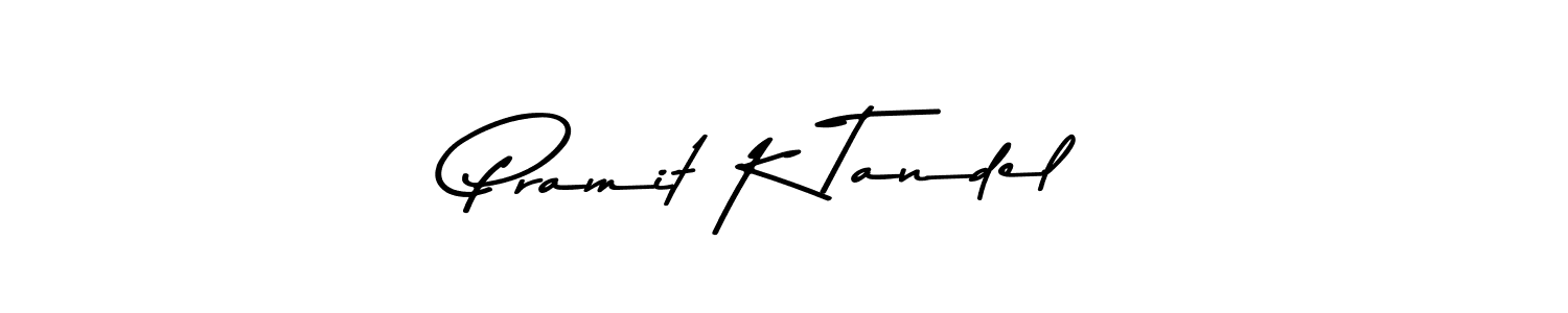 Design your own signature with our free online signature maker. With this signature software, you can create a handwritten (Asem Kandis PERSONAL USE) signature for name Pramit K Tandel. Pramit K Tandel signature style 9 images and pictures png