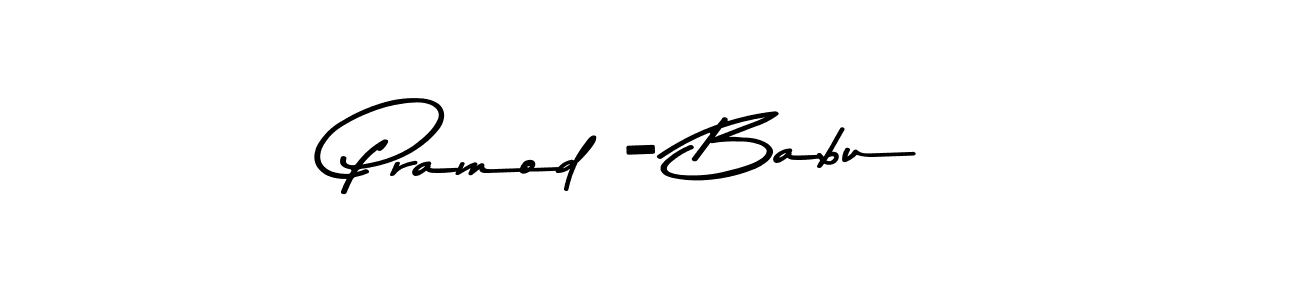 Design your own signature with our free online signature maker. With this signature software, you can create a handwritten (Asem Kandis PERSONAL USE) signature for name Pramod - Babu. Pramod - Babu signature style 9 images and pictures png