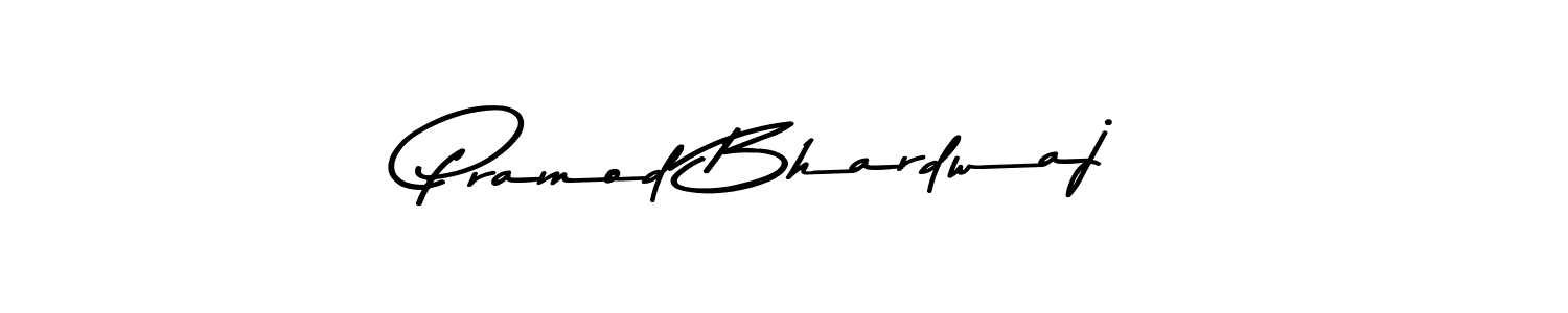 Create a beautiful signature design for name Pramod Bhardwaj. With this signature (Asem Kandis PERSONAL USE) fonts, you can make a handwritten signature for free. Pramod Bhardwaj signature style 9 images and pictures png