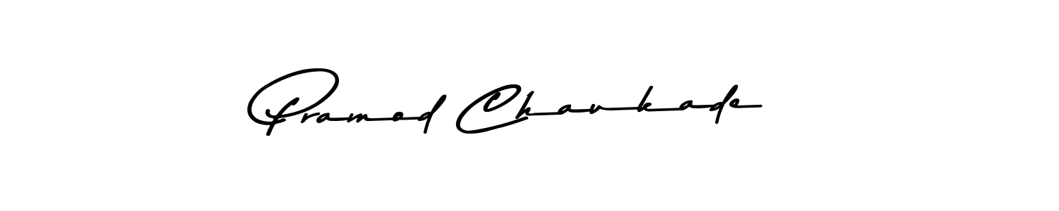 Create a beautiful signature design for name Pramod Chaukade. With this signature (Asem Kandis PERSONAL USE) fonts, you can make a handwritten signature for free. Pramod Chaukade signature style 9 images and pictures png