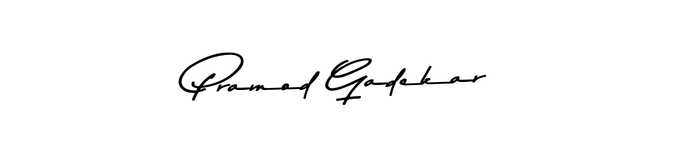 Use a signature maker to create a handwritten signature online. With this signature software, you can design (Asem Kandis PERSONAL USE) your own signature for name Pramod Gadekar. Pramod Gadekar signature style 9 images and pictures png