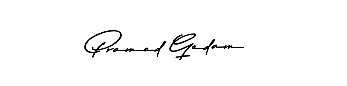 You should practise on your own different ways (Asem Kandis PERSONAL USE) to write your name (Pramod Gedam) in signature. don't let someone else do it for you. Pramod Gedam signature style 9 images and pictures png