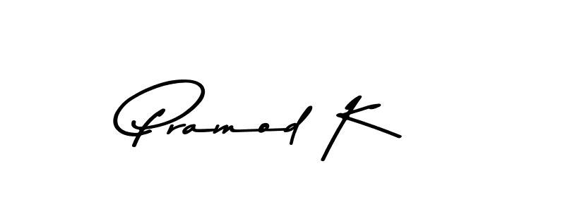 Design your own signature with our free online signature maker. With this signature software, you can create a handwritten (Asem Kandis PERSONAL USE) signature for name Pramod K. Pramod K signature style 9 images and pictures png