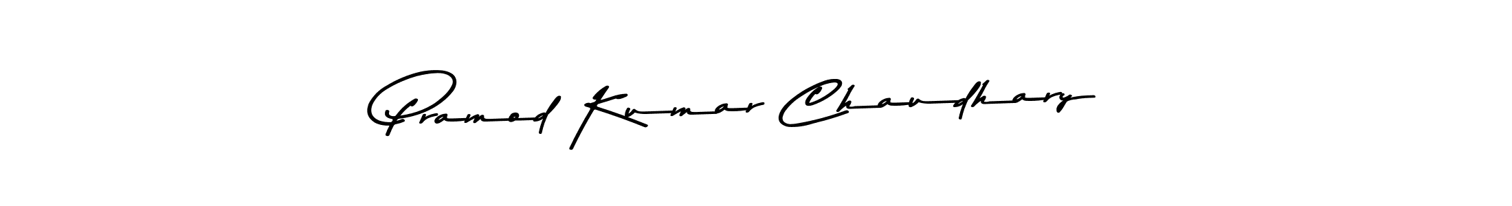 Make a beautiful signature design for name Pramod Kumar Chaudhary. With this signature (Asem Kandis PERSONAL USE) style, you can create a handwritten signature for free. Pramod Kumar Chaudhary signature style 9 images and pictures png