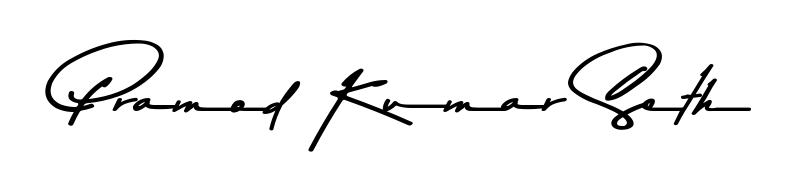 Looking for an artistic signature for Pramod Kumar Seth? The Asem Kandis PERSONAL USE calligraphy style gives a sophisticated flow suitable for business cards and emails. Pramod Kumar Seth signature style 9 images and pictures png