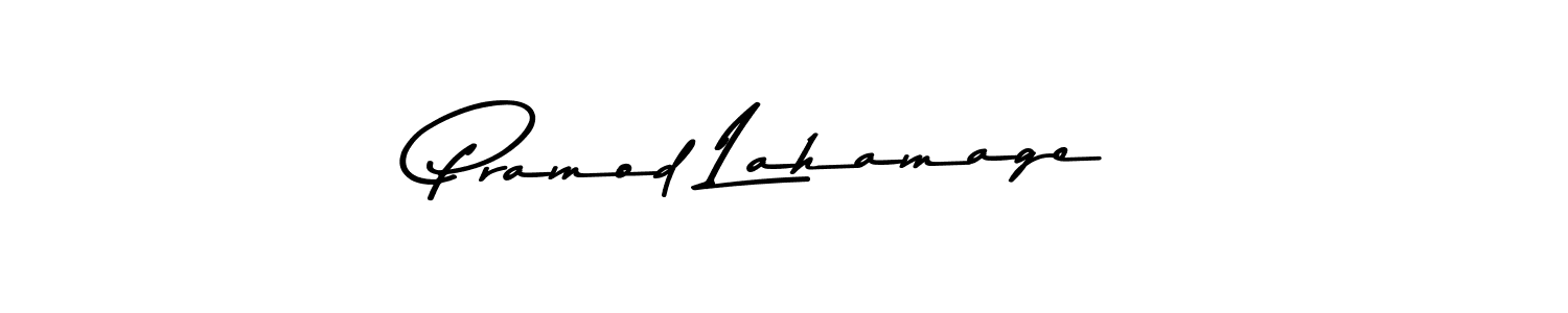 if you are searching for the best signature style for your name Pramod Lahamage. so please give up your signature search. here we have designed multiple signature styles  using Asem Kandis PERSONAL USE. Pramod Lahamage signature style 9 images and pictures png