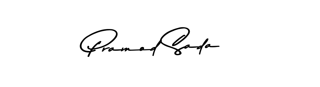 Create a beautiful signature design for name Pramod Sada. With this signature (Asem Kandis PERSONAL USE) fonts, you can make a handwritten signature for free. Pramod Sada signature style 9 images and pictures png