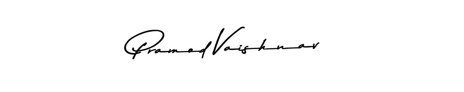 How to make Pramod Vaishnav name signature. Use Asem Kandis PERSONAL USE style for creating short signs online. This is the latest handwritten sign. Pramod Vaishnav signature style 9 images and pictures png