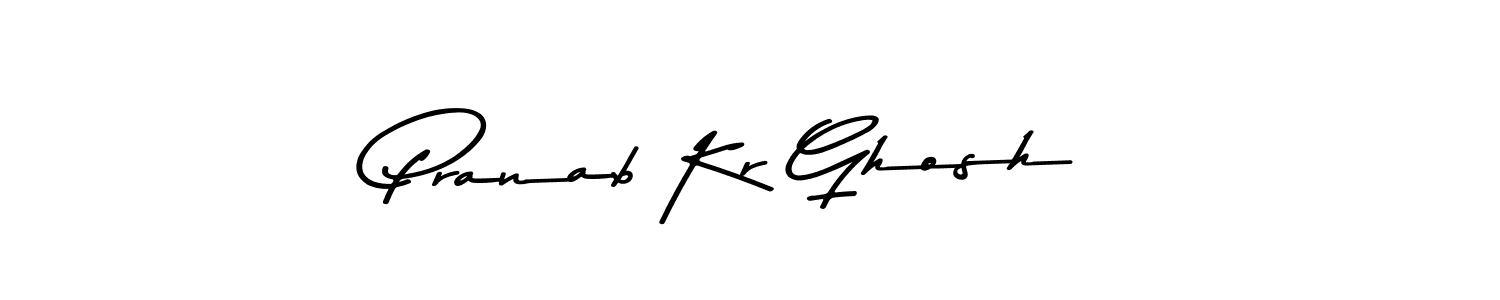 How to make Pranab Kr Ghosh name signature. Use Asem Kandis PERSONAL USE style for creating short signs online. This is the latest handwritten sign. Pranab Kr Ghosh signature style 9 images and pictures png