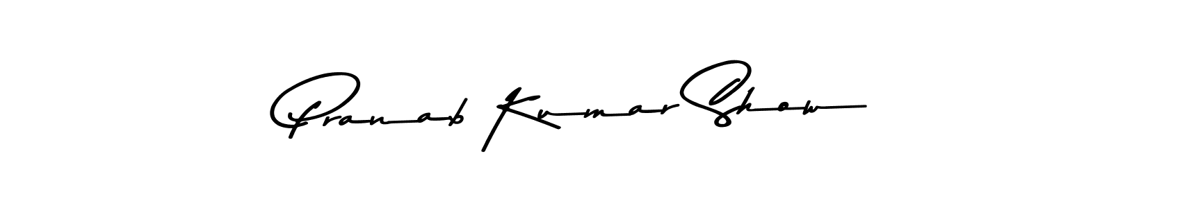 How to make Pranab Kumar Show name signature. Use Asem Kandis PERSONAL USE style for creating short signs online. This is the latest handwritten sign. Pranab Kumar Show signature style 9 images and pictures png