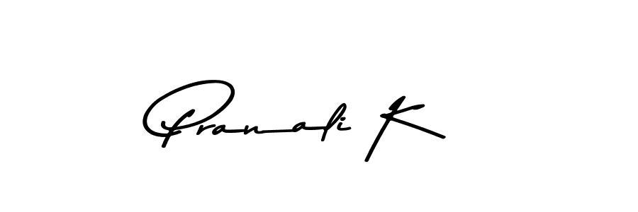 Make a beautiful signature design for name Pranali K. With this signature (Asem Kandis PERSONAL USE) style, you can create a handwritten signature for free. Pranali K signature style 9 images and pictures png