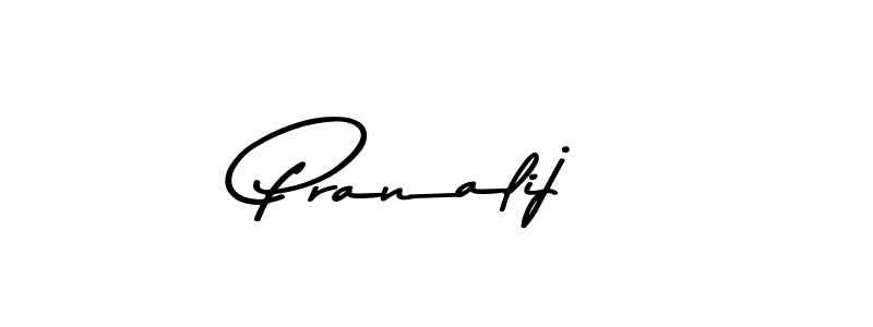 How to make Pranalij name signature. Use Asem Kandis PERSONAL USE style for creating short signs online. This is the latest handwritten sign. Pranalij signature style 9 images and pictures png