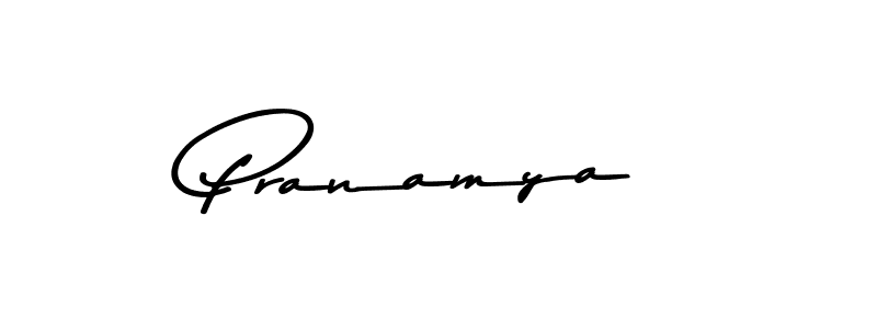 Make a beautiful signature design for name Pranamya. With this signature (Asem Kandis PERSONAL USE) style, you can create a handwritten signature for free. Pranamya signature style 9 images and pictures png