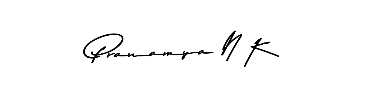 Also we have Pranamya N K name is the best signature style. Create professional handwritten signature collection using Asem Kandis PERSONAL USE autograph style. Pranamya N K signature style 9 images and pictures png