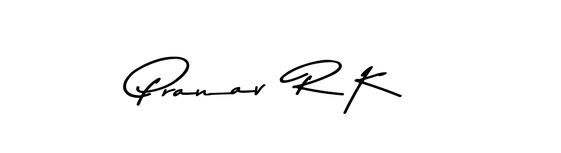Create a beautiful signature design for name Pranav  R K. With this signature (Asem Kandis PERSONAL USE) fonts, you can make a handwritten signature for free. Pranav  R K signature style 9 images and pictures png