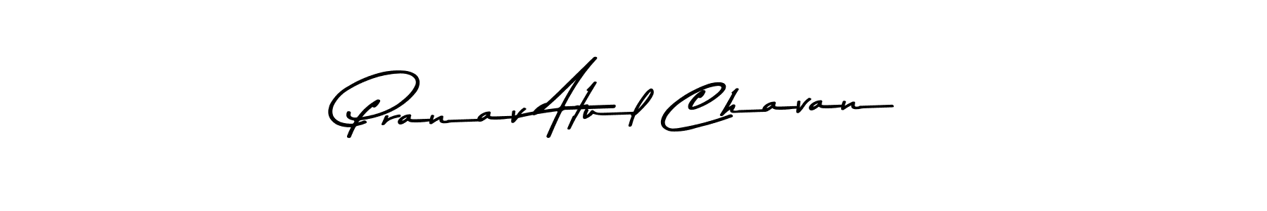 How to make Pranav Atul Chavan name signature. Use Asem Kandis PERSONAL USE style for creating short signs online. This is the latest handwritten sign. Pranav Atul Chavan signature style 9 images and pictures png
