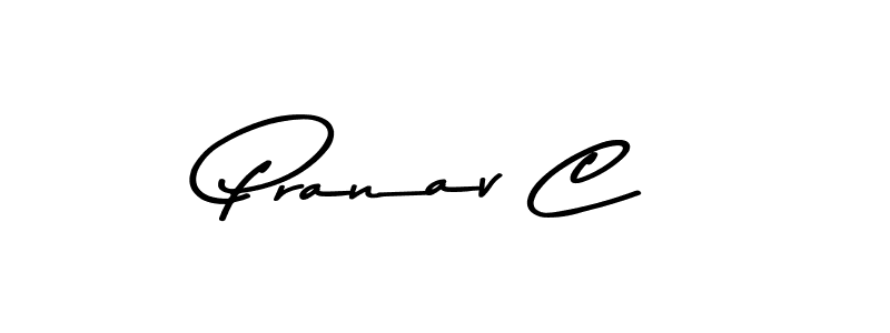 Also You can easily find your signature by using the search form. We will create Pranav C name handwritten signature images for you free of cost using Asem Kandis PERSONAL USE sign style. Pranav C signature style 9 images and pictures png