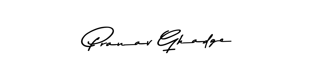 Create a beautiful signature design for name Pranav Ghadge. With this signature (Asem Kandis PERSONAL USE) fonts, you can make a handwritten signature for free. Pranav Ghadge signature style 9 images and pictures png