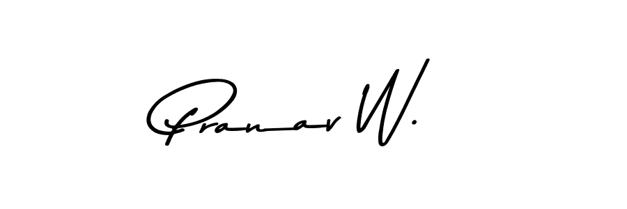 if you are searching for the best signature style for your name Pranav W.. so please give up your signature search. here we have designed multiple signature styles  using Asem Kandis PERSONAL USE. Pranav W. signature style 9 images and pictures png