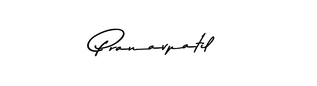 How to make Pranavpatil name signature. Use Asem Kandis PERSONAL USE style for creating short signs online. This is the latest handwritten sign. Pranavpatil signature style 9 images and pictures png