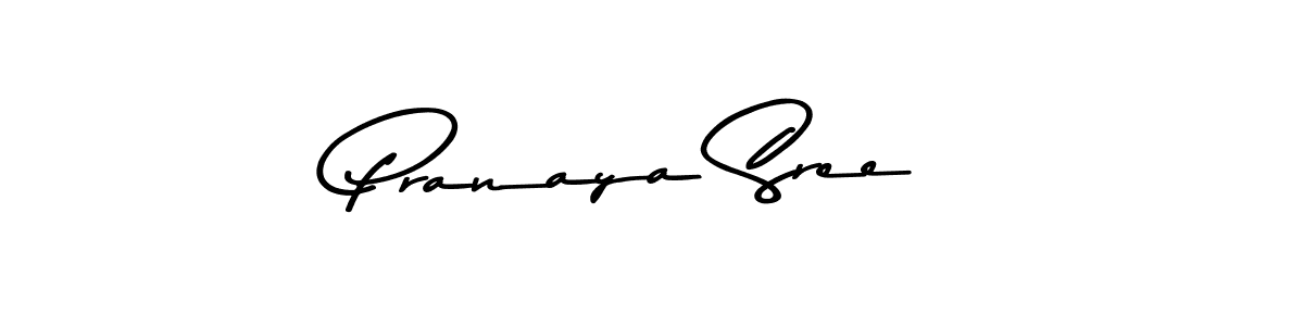 Create a beautiful signature design for name Pranaya Sree. With this signature (Asem Kandis PERSONAL USE) fonts, you can make a handwritten signature for free. Pranaya Sree signature style 9 images and pictures png