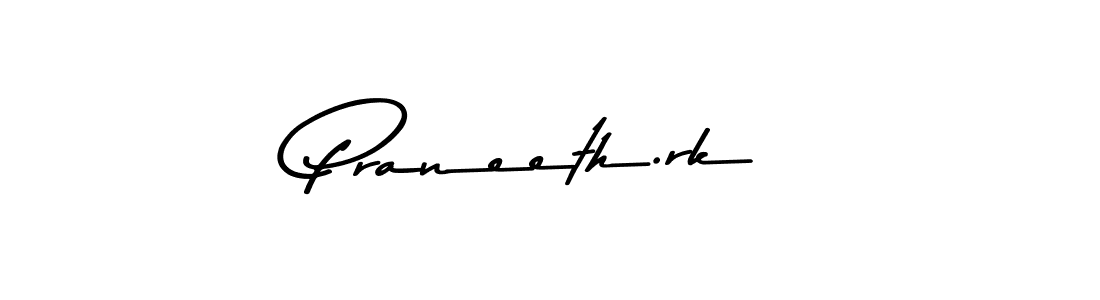 Design your own signature with our free online signature maker. With this signature software, you can create a handwritten (Asem Kandis PERSONAL USE) signature for name Praneeth.rk. Praneeth.rk signature style 9 images and pictures png