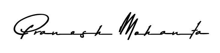 Discover the perfect balance of readability and style for Pranesh Mohanta with Asem Kandis PERSONAL USE font. Create your dream signature today. Pranesh Mohanta signature style 9 images and pictures png